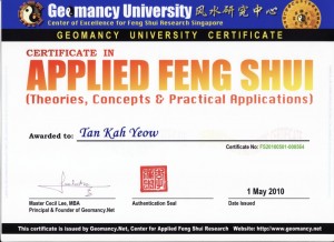 Feng Shui Certificate